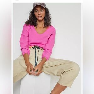 Anthropologie Mauve pink sweater